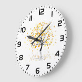 Blätter, die von einem Baum fallen Große Wanduhr (Winkel)