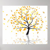 Blätter, die von einem Baum fallen Poster (Vorne)