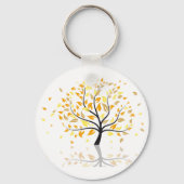 Blätter, die von einem Baum fallen Schlüsselanhänger (Vorderseite)