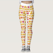 BLÄTTER DRUCKTE LEGGINGS (Vorderseite)