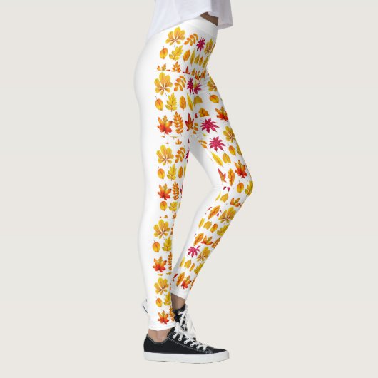 BLÄTTER DRUCKTE LEGGINGS (Rechts)