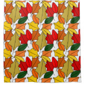 Blätter Duschvorhang (Vorderseite)