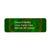 Blätter eines Lucky Clover Luck der irischen Label (Vorne)