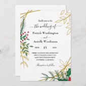 Blätter Einladungen zur Weihnachtszeit (Vorne/Hinten)