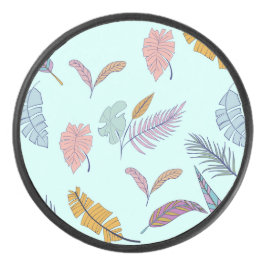 Blätter. Eishockey Puck