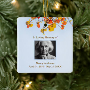 Blätter Elegante an Gedächtnisfeier Keramikornament