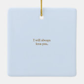 Blätter Elegante an Gedächtnisfeier Keramikornament (Rückseite)