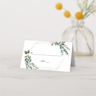 Blätter & Eukalyptus Gold-Platzkarte Platzkarte
