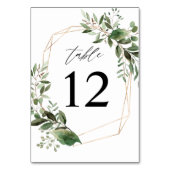 Blätter & Eukalyptus Gold-Tischnummer Tischnummer (Vorderseite)
