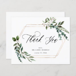 Blätter & Eukalyptus Gold Vielen Dank