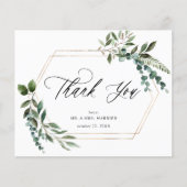 Blätter & Eukalyptus Gold Vielen Dank Flyer (Vorne)