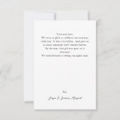 Blätter & Eukalyptus Gold Vielen Dank Foto Dankeskarte (Rückseite)