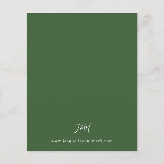 Blätter & Eukalyptus - Goldhochzeit - Grün (Rückseite)