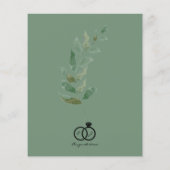 Blätter Eukalyptus Grüne Hochzeit Flyer (Hinten)