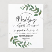 Blätter Eukalyptus Grüne Hochzeit Flyer (Vorne)