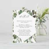 Blätter & Eukalyptus Rustic LG Begleitkarte (Stehend Vorderseite)