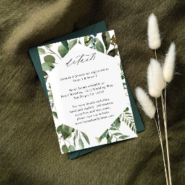 Blätter & Eukalyptus Rustic LG Begleitkarte