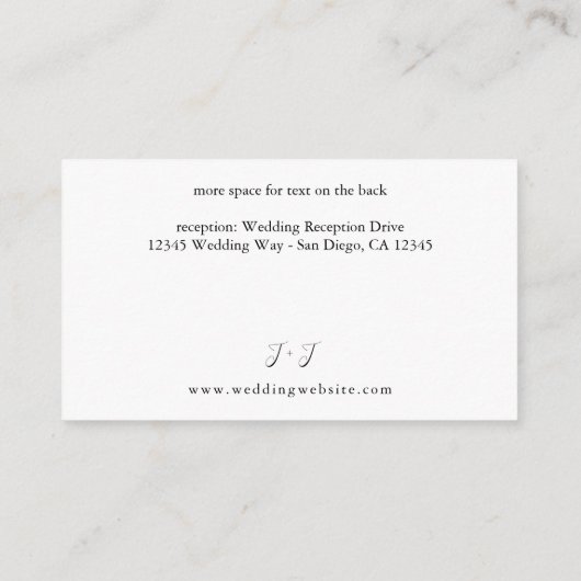 Blätter & Eukalyptus - rustikale Details Begleitkarte (Rückseite)