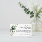 Blätter & Eukalyptus - rustikale Details Begleitkarte (Stehend Vorderseite)