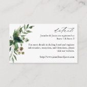 Blätter & Eukalyptus - rustikale Details Begleitkarte (Vorderseite)