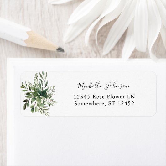 Blätter & Eukalyptus Rustische Rücksendeadresse (Insitu)