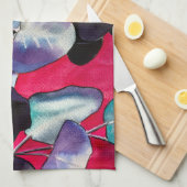 Blätter Eukalyptus wassercolor art Geschirrtuch (Viertel Falte)