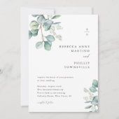 Blätter Eukalyptus Wedding Einladung (Vorderseite)