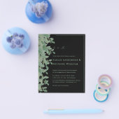 Blätter Eukalyptus & Wood Wedding Flyer (Einzeln)