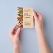 Blätter fallen. Botanische Hochzeitsinsel Flyer (Gruppe)