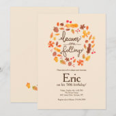 Blätter fallen einladung (Vorne/Hinten)