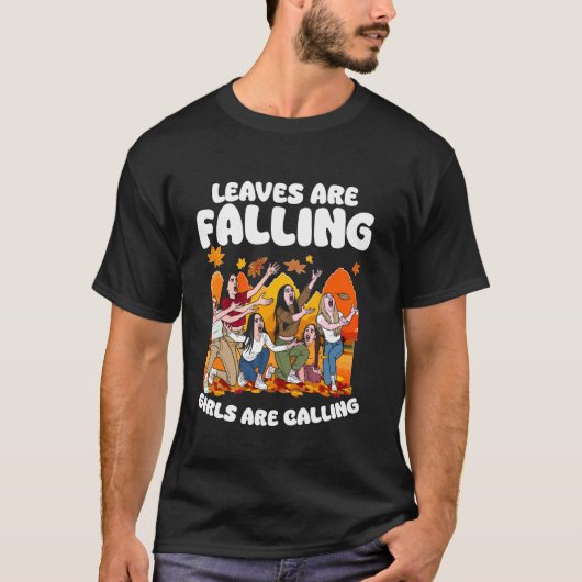Blätter fallen Fallblätter Erntedankfest für Gi T-Shirt (Vorderseite)