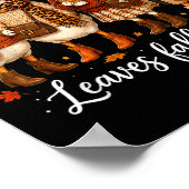 Blätter fallen fallen nicht fallen Gans Leopard Bo Poster (Ecke)