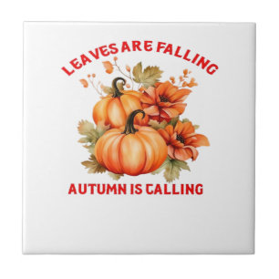 Blätter fallen Herbst ist Calling Design Classi Fliese