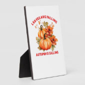 Blätter fallen Herbst ist Calling Design Classi Fotoplatte (Seite)