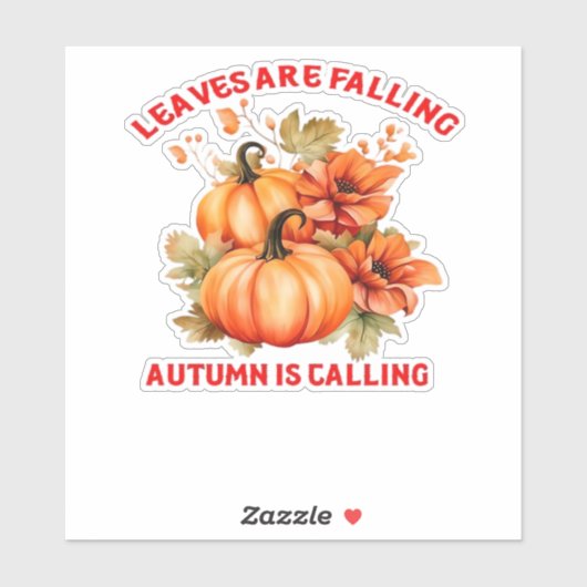 Blätter fallen Herbst nennt Design Klasse Aufkleber (Blatt)