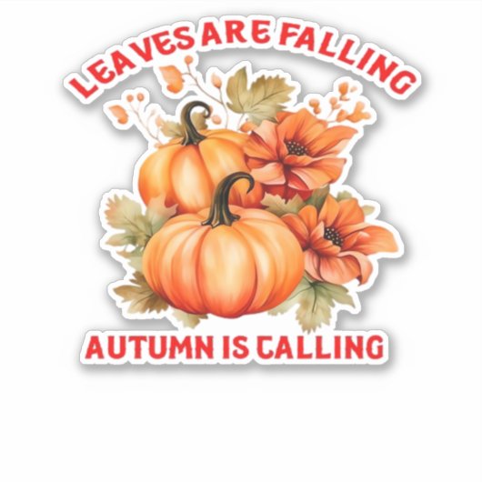 Blätter fallen Herbst nennt Design Klasse Aufkleber (Vorderseite)