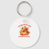 Blätter fallen Herbst nennt Design Klasse Schlüsselanhänger (Vorderseite)