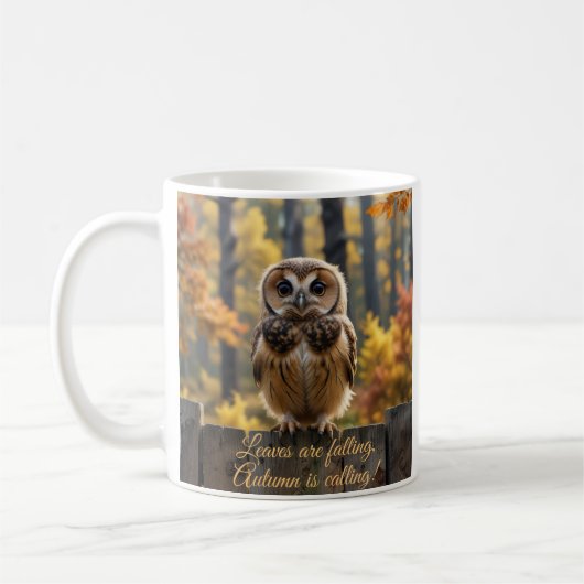 Blätter fallen, Herbst rufend Kaffeetasse (Links)