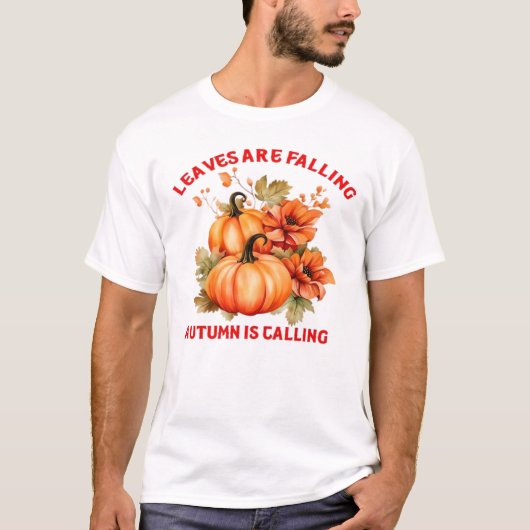 Blätter fallen Herbst ruft Design Classi T-Shirt (Vorderseite)