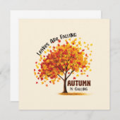 Blätter fallen, Herbst ruft - gemütlicher Fall (Vorne/Hinten)