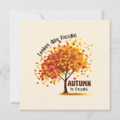 Blätter fallen, Herbst ruft - gemütlicher Fall (Vorderseite)