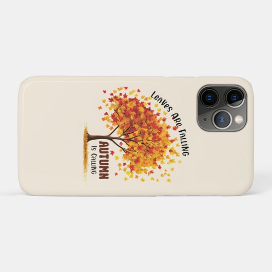 Blätter fallen, Herbst ruft - gemütlicher Fall Case-Mate iPhone Hülle (Rückseite (Horizontal))