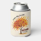 Blätter fallen, Herbst ruft - gemütlicher Fall Dosenkühler (Kanne Rückseite)