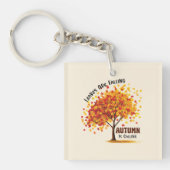 Blätter fallen, Herbst ruft - gemütlicher Fall Schlüsselanhänger (Vorderseite)