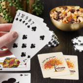 Blätter fallen, Herbst ruft - gemütlicher Fall Spielkarten (In Situ)