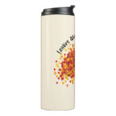 Blätter fallen, Herbst ruft - gemütlicher Fall Thermosbecher (Nach links gedreht)