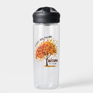 Blätter fallen, Herbst ruft - gemütlicher Fall Trinkflasche