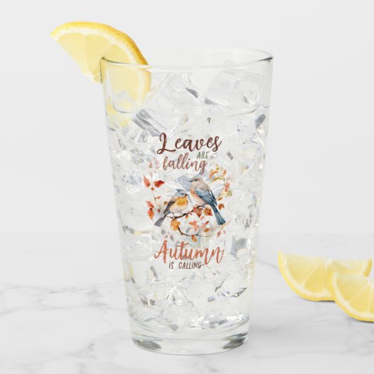 Blätter fallen, Herbst ruft Glas (Vorderseite Ice)