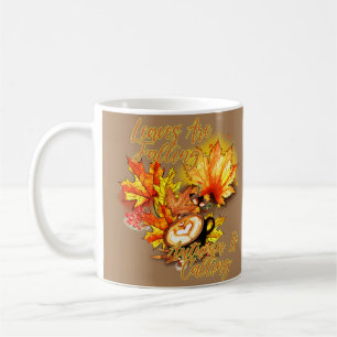 Blätter fallen... Herbst ruft Kaffeetasse