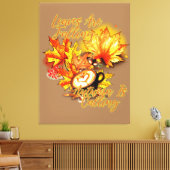 Blätter fallen... Herbst ruft Leinwanddruck (Insitu (Wohnzimmer))